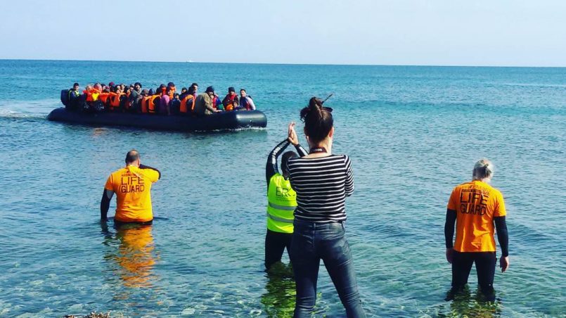 Arrival of the boat - Katja base - Lesbos