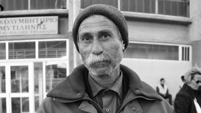 Coast of Lesbos, portrait of an elderly man