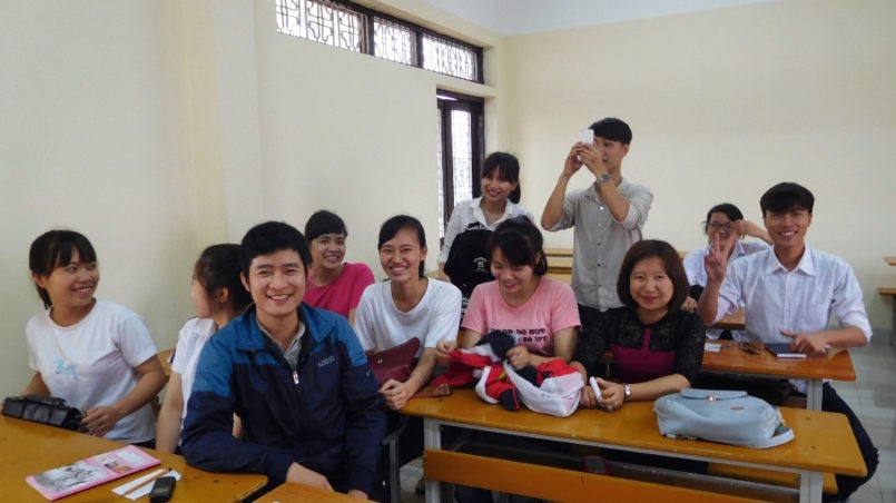 Universität für Industrie in Hanoi (HaUI), in einem Klassenzimmer