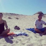 Morning yoga on the beach