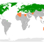OSCE members (green) and partners (orange)