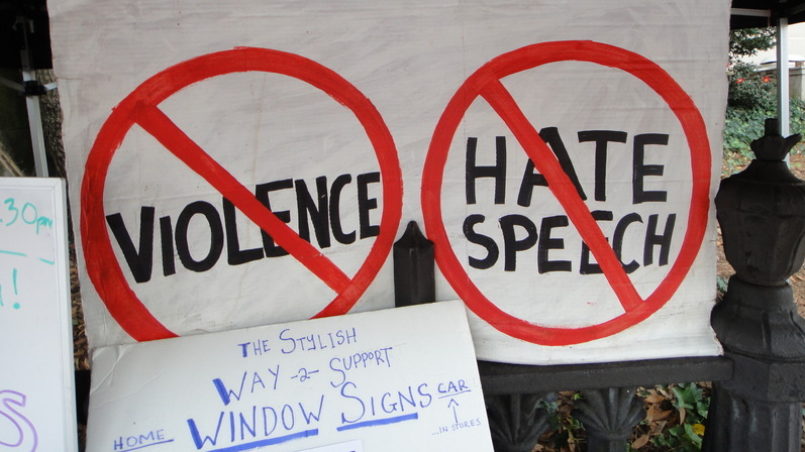 No violence no hate speech