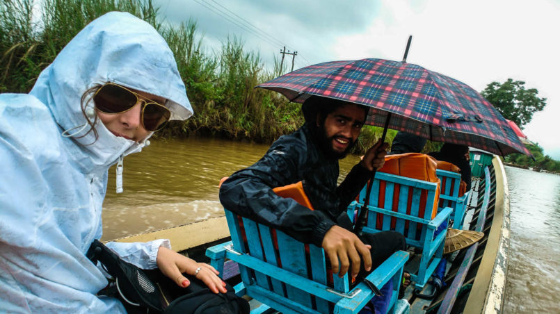 Exploring under the rain, Inle Lake, Myanmar