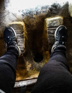 Bathroom at rest-stop during long bus ride, Nepal 2