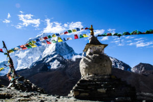 Prayer flags & Stupas, EBC trek, Nepal